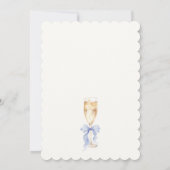Blue Pearls and Prosecco Bridal Shower Invitation 招待状 (裏面)