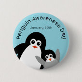 Blue Penguin Awareness Day 缶バッジ (正面)