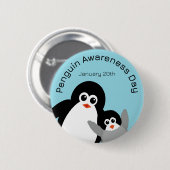 Blue Penguin Awareness Day 缶バッジ (正面&裏面)