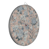 Blue Peonies Peach Botanical Vintage Floral ダーツボード (正面左)