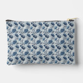 Blue Peony Garden Watercolor アクセサリーポーチ (裏面)