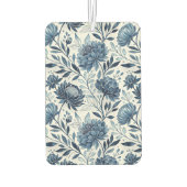 Blue Peony Garden Watercolor カーエアーフレッシュナー (裏面)