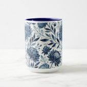 Blue Peony Garden Watercolor マグカップ (中央)