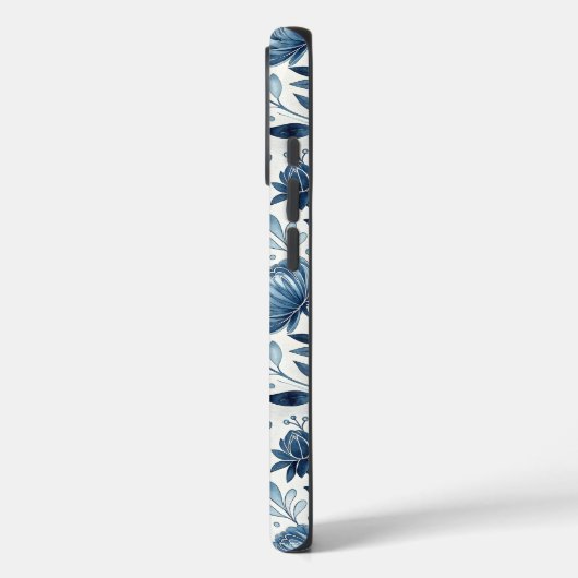 Blue Peony Garden Watercolor Case-Mate iPhoneケース (裏面 / 左)