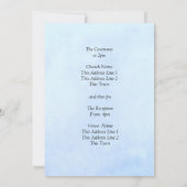 Blue Peony on Blue Wedding Suite Invitation 招待状 (裏面)