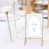 Blue Peony Victorian Arch Classic Wedding White テーブルナンバー