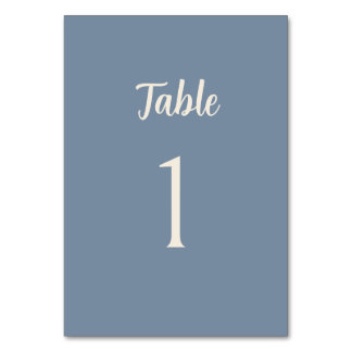 Blue Periwinkle Minimalist Wedding Table Number  テーブルナンバー