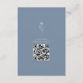 Blue Periwinkle Wildflower Wedding Details エンクロージャーカード (裏面)