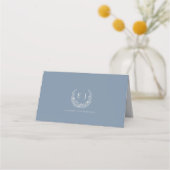 Blue Periwinkle Wildflower Wedding Place Card プレイスカード (裏面)