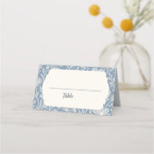 Blue Periwinkle Wildflower Wedding Place Card プレイスカード (正面)