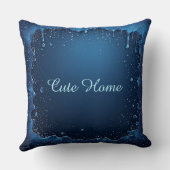 Blue Personalized Name Custom Gift クッション (裏面)