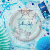Blue Personalized Name PA Graduation ペーパープレート (パーティー)