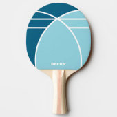 Blue Personalized Ping Pong Paddle with Name 卓球ラケット (裏面)