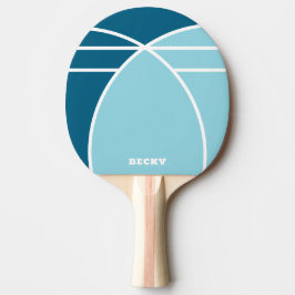 Blue Personalized Ping Pong Paddle with Name 卓球ラケット