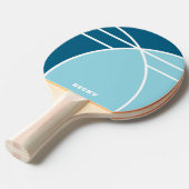 Blue Personalized Ping Pong Paddle with Name 卓球ラケット (正面アングル)