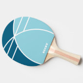 Blue Personalized Ping Pong Paddle with Name 卓球ラケット (横)