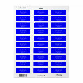 Blue Personalized Return Address Mailing Labels ラベル (フルシート)