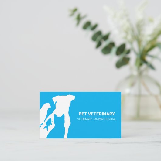 Blue Pet Boutique cat dog bird rabbit fish Vet 名刺 (スタンド正面)