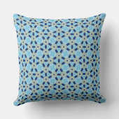 Blue Petal Harmony Throw Pillow クッション (裏面)