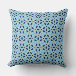 Blue Petal Harmony Throw Pillow クッション