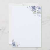 Blue Petals and Prosecco Bridal Shower Invitation 招待状 (裏面)