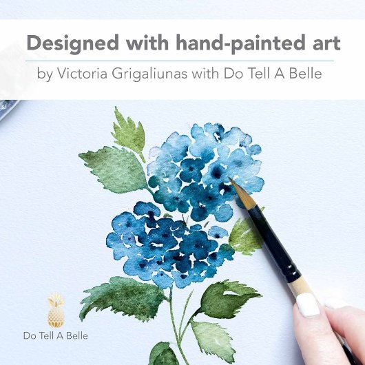 Blue Petals and Prosecco Bridal Shower Invitations