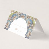 Blue Petuniaネームカー結婚ドのテーブルヴィンテージ (正面)