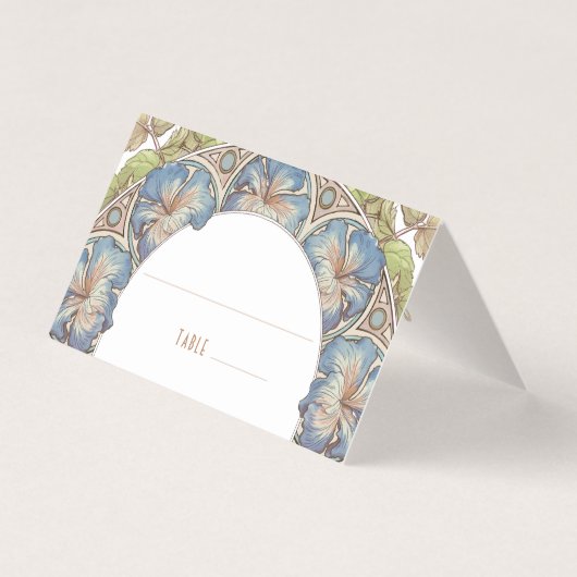 Blue Petuniaネームカー結婚ドのテーブルヴィンテージ (正面)