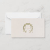 Blue Petuniaネームカー結婚ドのテーブルヴィンテージ ノートカード (裏面)