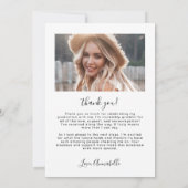 Blue Photo Graduation サンキューカード (裏面)