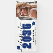 Blue Photo Graduation Party 横断幕 (縦)