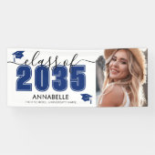 Blue Photo Graduation Party 横断幕 (横)