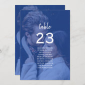 Blue Photo Wedding Seating Chart (正面/裏面)