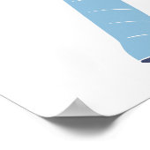 Blue Pickleball Paddle and Ball Party Welcome ポスター (角)