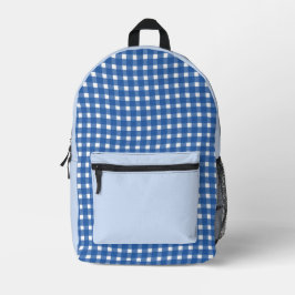 blue picnic backpack  プリントバックパック