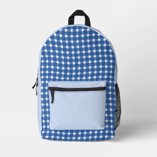 blue picnic backpack プリントバックパック (正面)