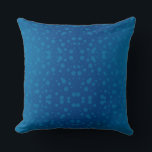 Blue pillow with a pattern of turquoise circles クッション<br><div class="desc">Blue pillow with a pattern of turquoise circles on a gradient background from dark to light blue. The design conveys a calm and cozy atmosphere.</div>