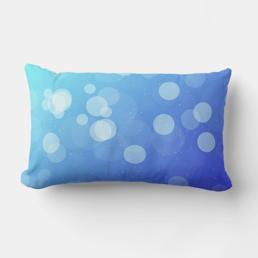 Blue pillow with abstract gradient design ランバークッション (正面)