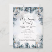 Blue Pine Christmas Party Invitation 招待状 (正面)