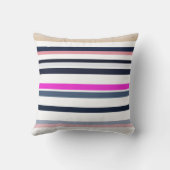 Blue Pink and Sand Stripes クッション (裏面)