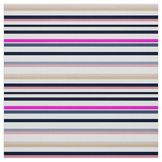 Blue Pink and Sand Stripes ファブリック (見本)