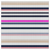Blue Pink and Sand Stripes ファブリック (クローズアップ)