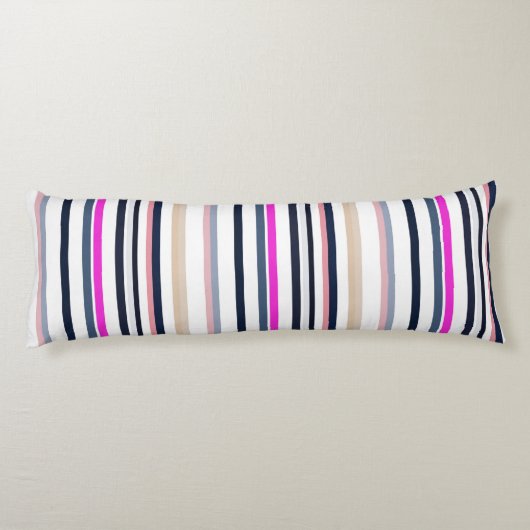 Blue Pink and Sand Stripes ボディピロー (裏面)