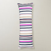 Blue Pink and Sand Stripes ボディピロー (裏面 (縦))