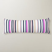 Blue Pink and Sand Stripes ボディピロー (正面)