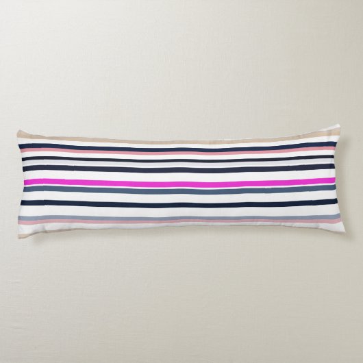 Blue Pink and Sand Stripes ボディピロー (裏面)