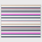Blue Pink and Sand Stripes ラッピングペーパー (フラット)