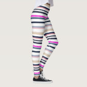 Blue Pink and Sand Stripes レギンス (右)