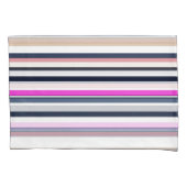Blue Pink and Sand Stripes 枕カバー (正面)