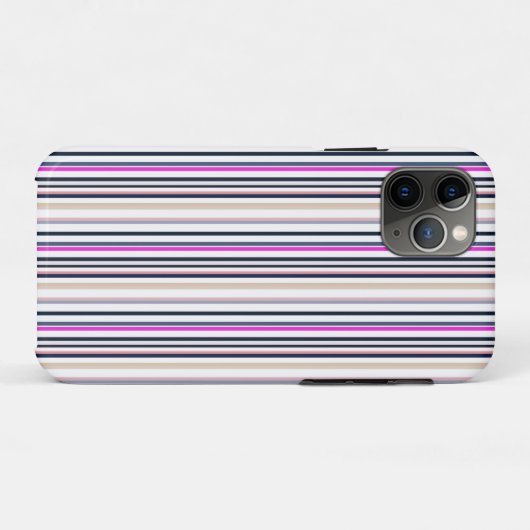 Blue Pink and Sand Stripes Case-Mate iPhoneケース (裏面(横))